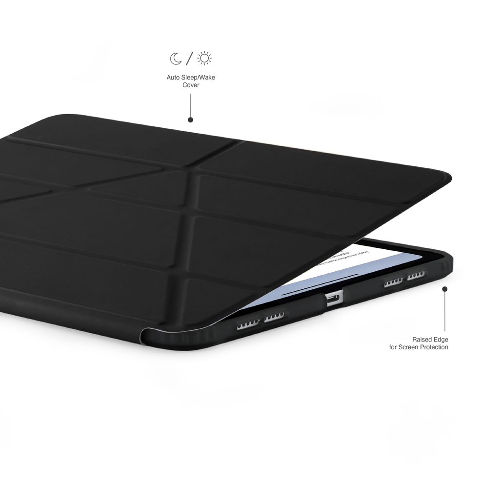 Pipetto Origami Pencil iPad Air 13 吋 (第 3 代,2026,M4) 含筆槽保護殼, 黑