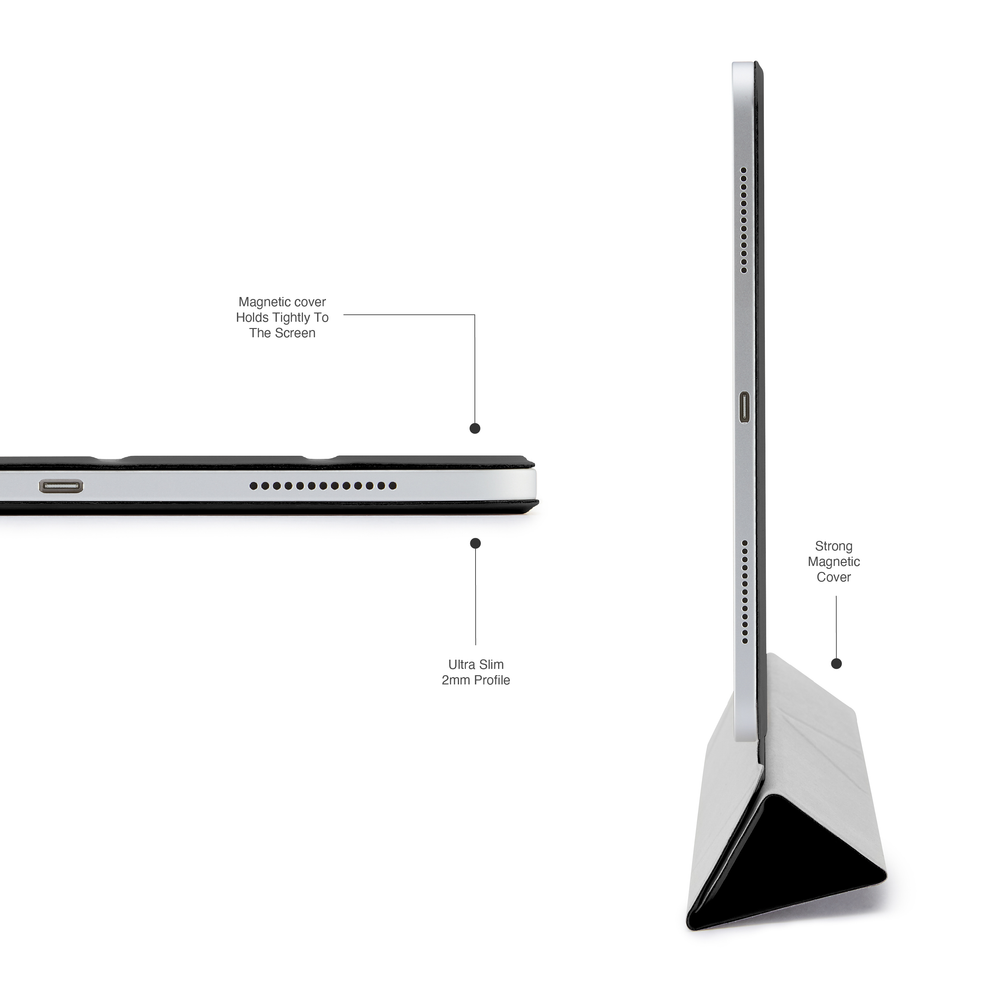 Pipetto Origami Folio iPad Pro 11 吋 (第 5 代,2024,M4) 磁吸式聰穎雙面夾, 黑